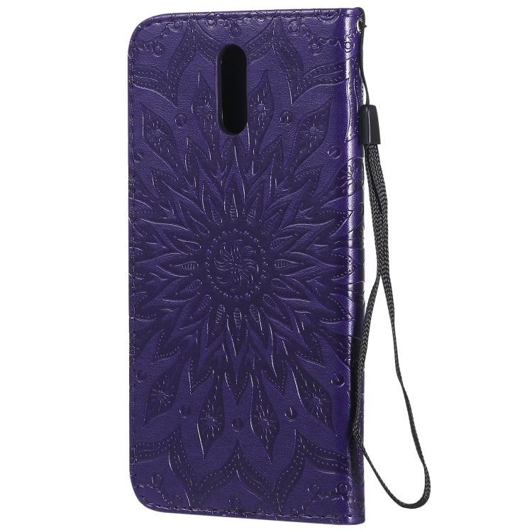 For Nokia 2.3 Embossed Sunflower Pattern Horizontal Flip PU Leather Case with Holder & Card Slots & Wallet & Lanyard