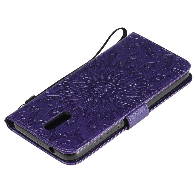 For Nokia 2.3 Embossed Sunflower Pattern Horizontal Flip PU Leather Case with Holder & Card Slots & Wallet & Lanyard