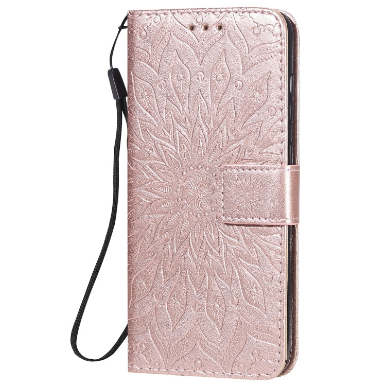 For Nokia 2.3 Embossed Sunflower Pattern Horizontal Flip PU Leather Case with Holder & Card Slots & Wallet & Lanyard