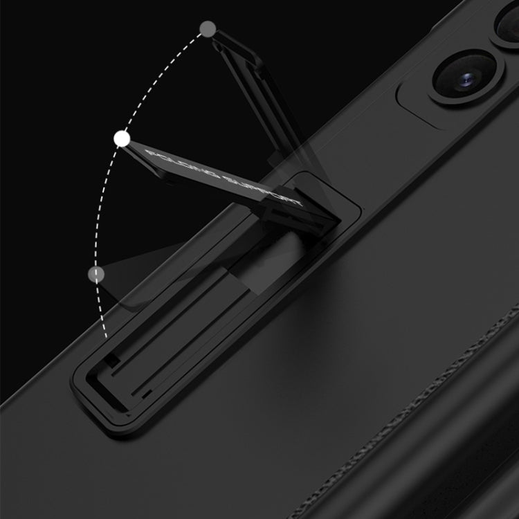 For Samsung Galaxy Z Fold5 GKK Integrated Magnetic Full Coverage Phone Flip Case with Pen Holder
