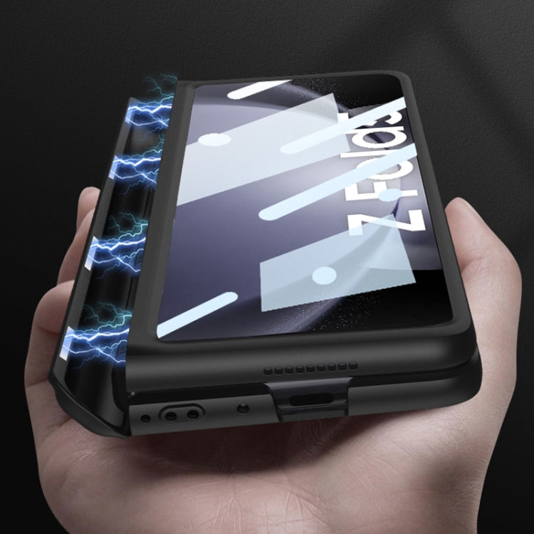 For Samsung Galaxy Z Fold5 GKK Integrated Magnetic Full Coverage Phone Flip Case with Pen Holder