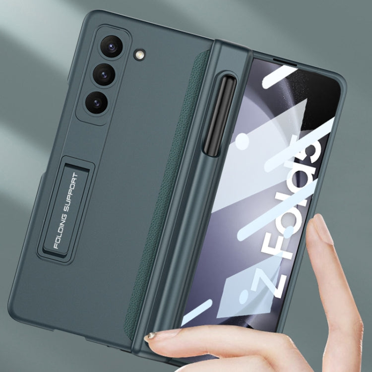 For Samsung Galaxy Z Fold5 GKK Integrated Magnetic Full Coverage Phone Flip Case with Pen Holder