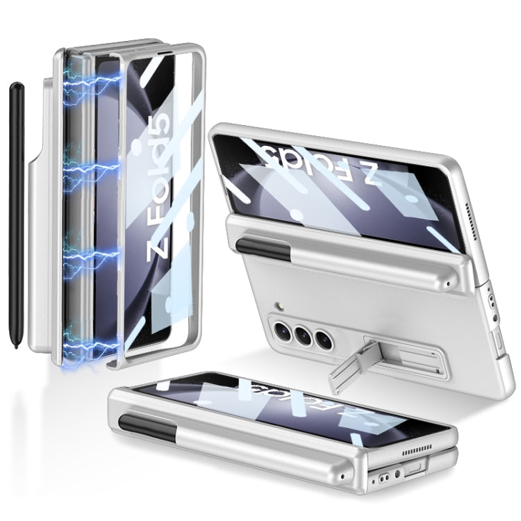 For Samsung Galaxy Z Fold5 GKK Magnetic Full Coverage Phone Flip Case with Pen Holder