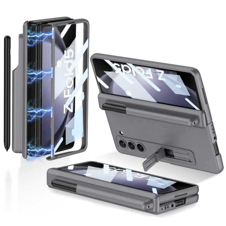 For Samsung Galaxy Z Fold5 GKK Magnetic Full Coverage Phone Flip Case with Pen Holder