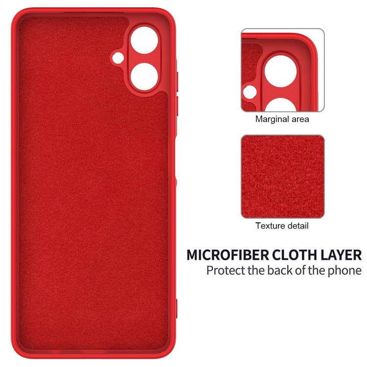 For Samsung Galaxy A06 4G Solid Color Liquid Silicone Dropproof Full Coverage Phone Case