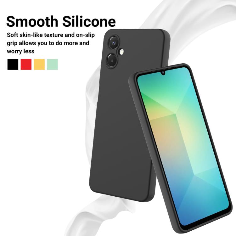 For Samsung Galaxy A06 5G Solid Color Liquid Silicone Dropproof Full Coverage Phone Case