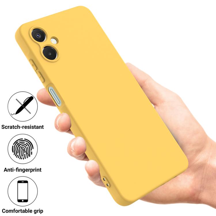 For Samsung Galaxy A06 5G Solid Color Liquid Silicone Dropproof Full Coverage Phone Case