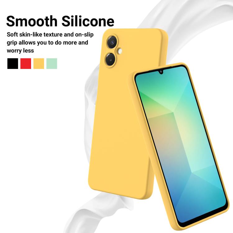 For Samsung Galaxy A06 5G Solid Color Liquid Silicone Dropproof Full Coverage Phone Case
