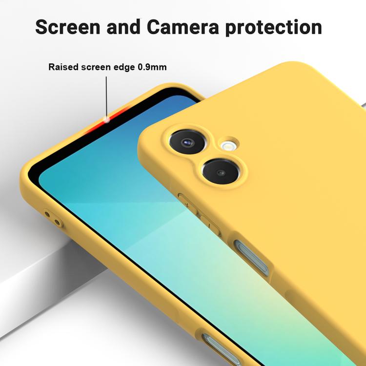 For Samsung Galaxy A06 5G Solid Color Liquid Silicone Dropproof Full Coverage Phone Case