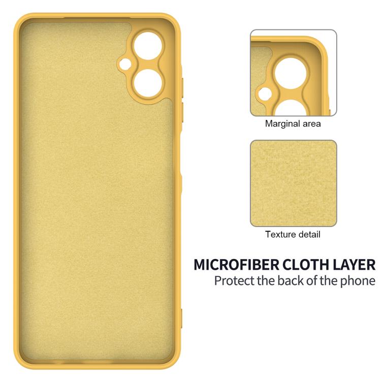 For Samsung Galaxy A06 5G Solid Color Liquid Silicone Dropproof Full Coverage Phone Case