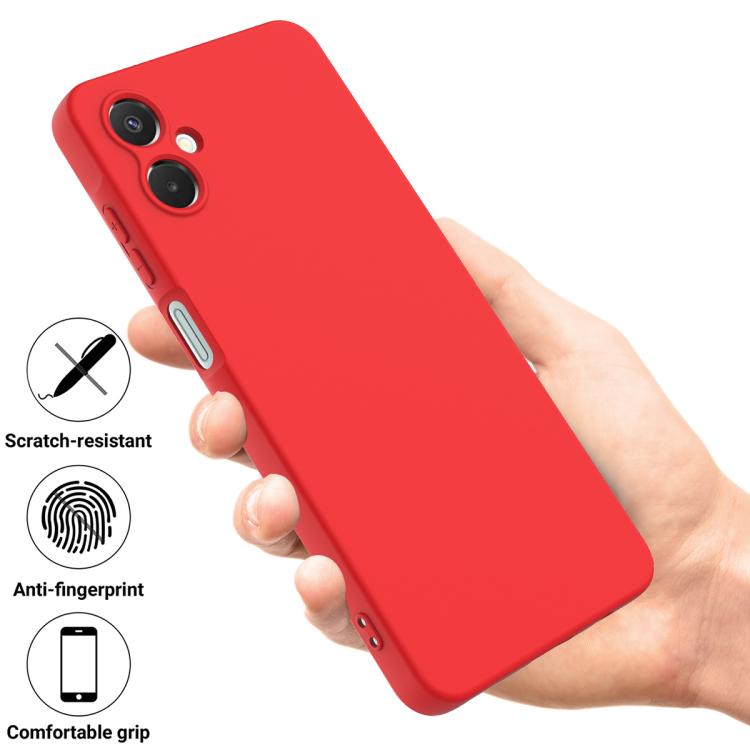 For Samsung Galaxy A06 5G Solid Color Liquid Silicone Dropproof Full Coverage Phone Case