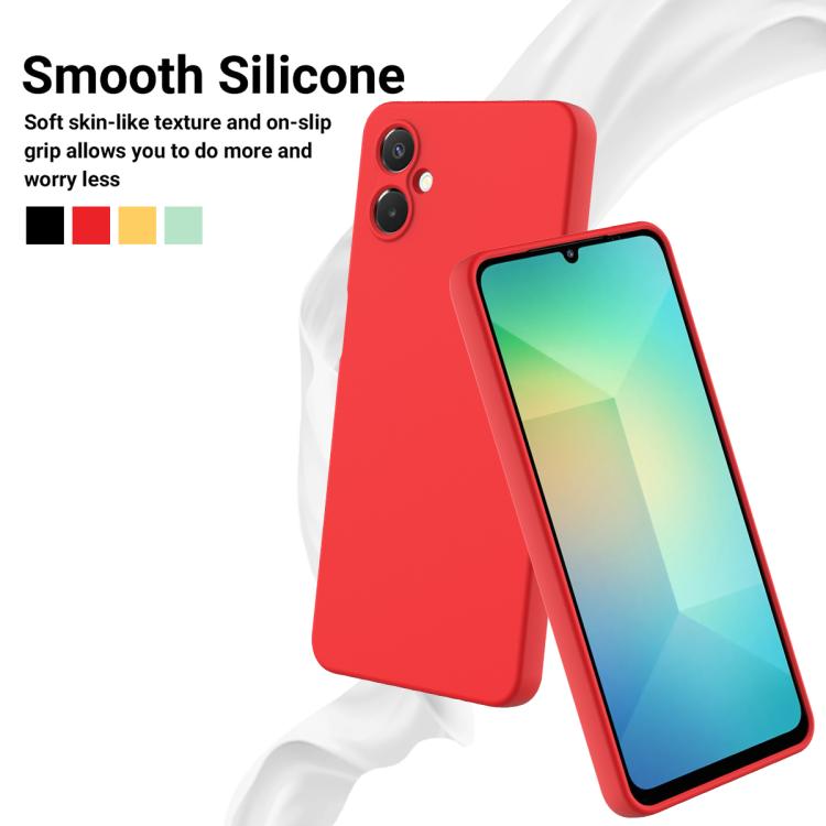 For Samsung Galaxy A06 5G Solid Color Liquid Silicone Dropproof Full Coverage Phone Case