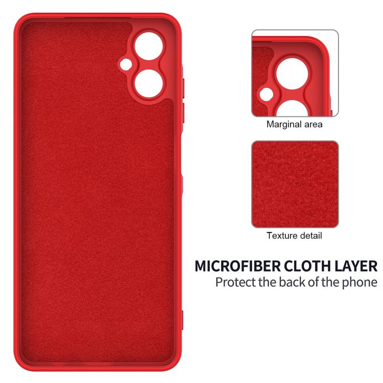 For Samsung Galaxy A06 5G Solid Color Liquid Silicone Dropproof Full Coverage Phone Case