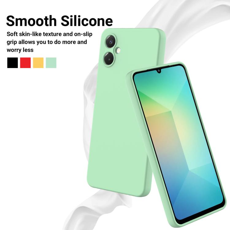 For Samsung Galaxy A06 5G Solid Color Liquid Silicone Dropproof Full Coverage Phone Case