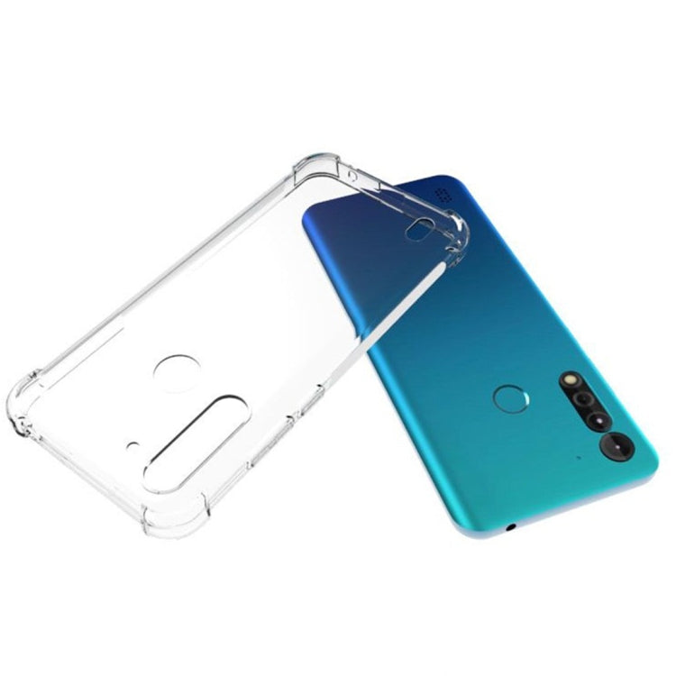 For Motorola Moto G8 Power Lite Shockproof Non-slip Waterproof Thickening TPU Protective Case(Transparent)
