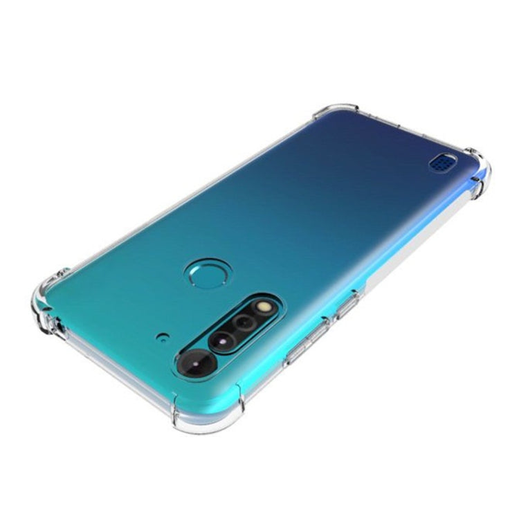 For Motorola Moto G8 Power Lite Shockproof Non-slip Waterproof Thickening TPU Protective Case(Transparent)