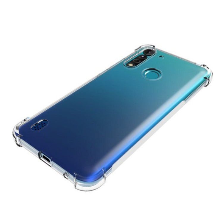 For Motorola Moto G8 Power Lite Shockproof Non-slip Waterproof Thickening TPU Protective Case(Transparent)