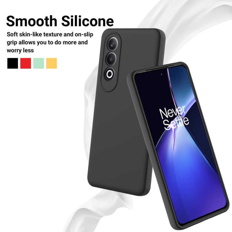 For OnePlus Nord CE4 Solid Color Liquid Silicone Dropproof Full Coverage Phone Case