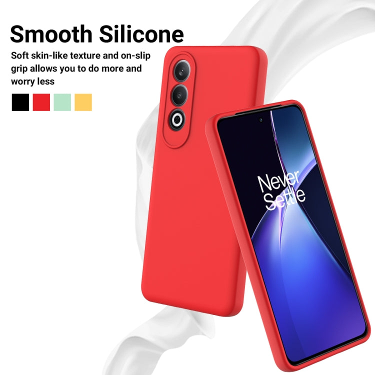 For OnePlus Nord CE4 Solid Color Liquid Silicone Dropproof Full Coverage Phone Case