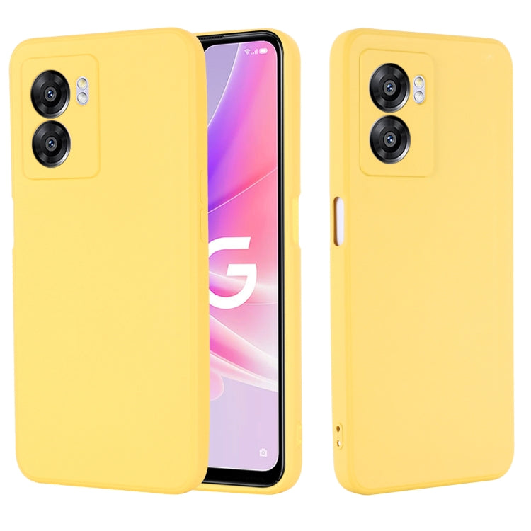 For OnePlus Nord N300 Solid Color Liquid Silicone Dropproof Full Coverage Phone Case