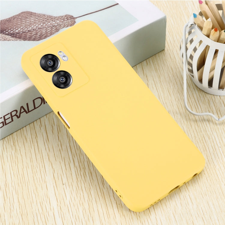 For OnePlus Nord N300 Solid Color Liquid Silicone Dropproof Full Coverage Phone Case