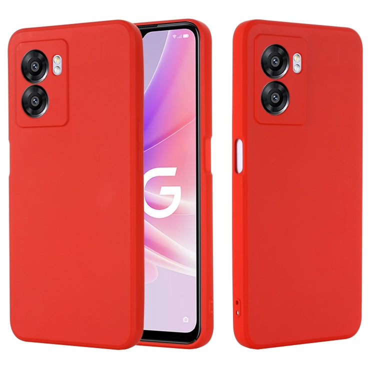 For OnePlus Nord N300 Solid Color Liquid Silicone Dropproof Full Coverage Phone Case