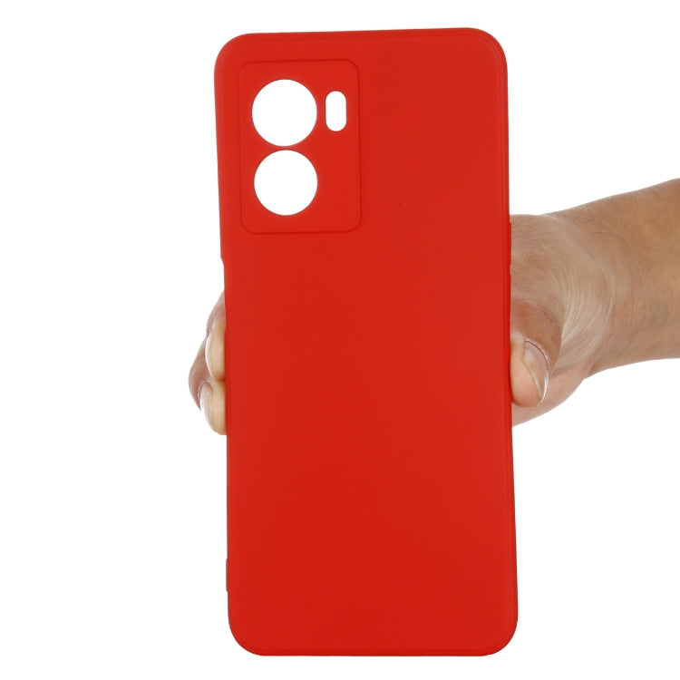 For OnePlus Nord N300 Solid Color Liquid Silicone Dropproof Full Coverage Phone Case