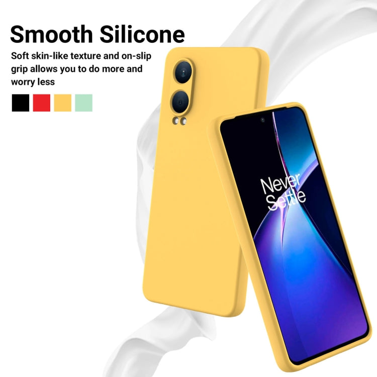 For OnePlus Nord CE4 Lite Solid Color Liquid Silicone Dropproof Full Coverage Phone Case