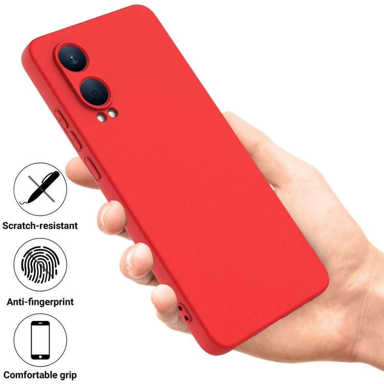 For OnePlus Nord CE4 Lite Solid Color Liquid Silicone Dropproof Full Coverage Phone Case
