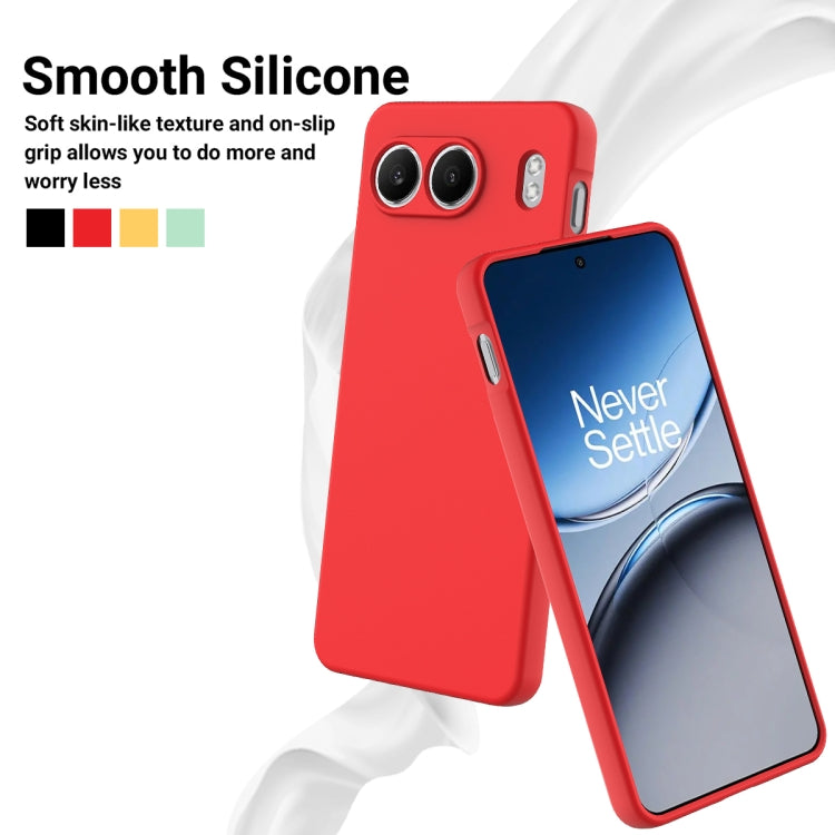 For OnePlus Nord 4 Solid Color Liquid Silicone Dropproof Full Coverage Phone Case