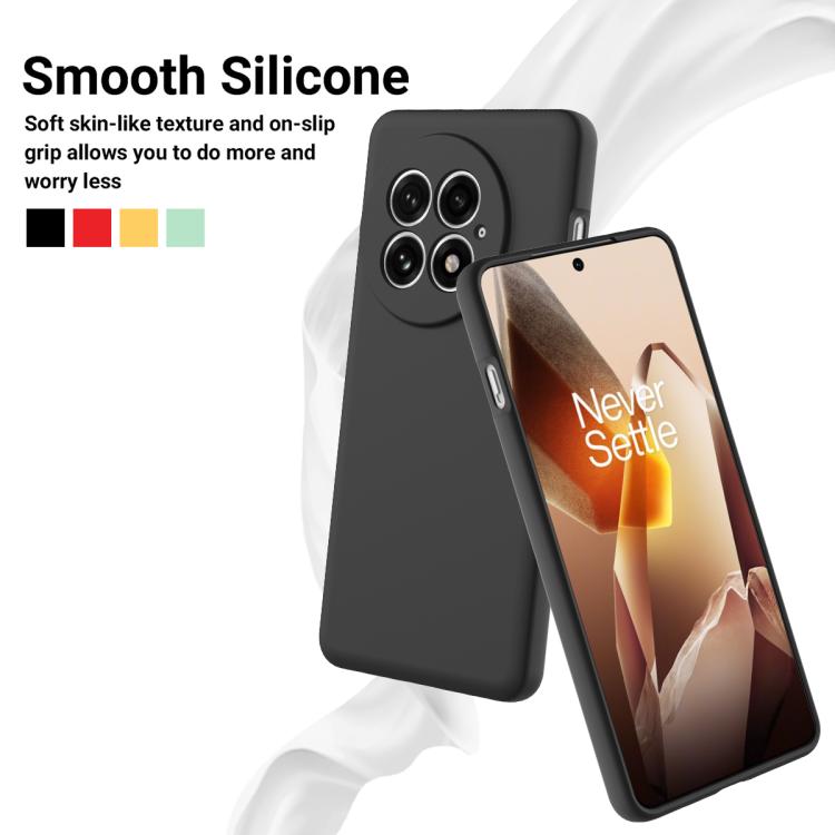For OnePlus 13 Solid Color Liquid Silicone Dropproof Full Coverage Phone Case