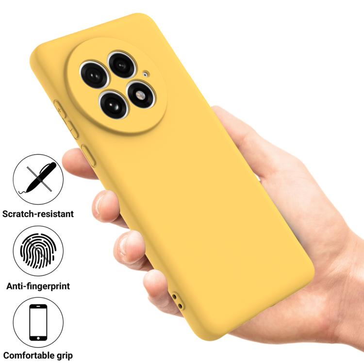 For OnePlus 13 Solid Color Liquid Silicone Dropproof Full Coverage Phone Case