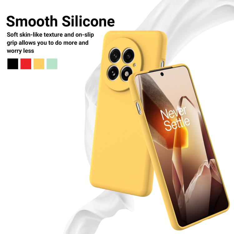 For OnePlus 13 Solid Color Liquid Silicone Dropproof Full Coverage Phone Case