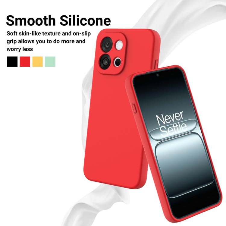 For OnePlus Nord CE6 5G Solid Color Liquid Silicone Dropproof Full Coverage Phone Case