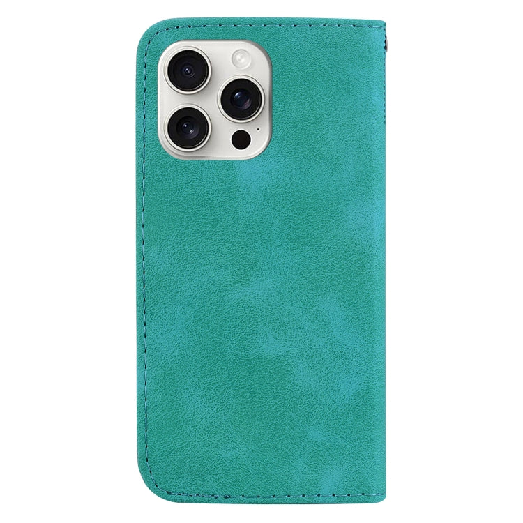 For iPhone 16 Pro Seven-shaped Embossed Leather Phone Case