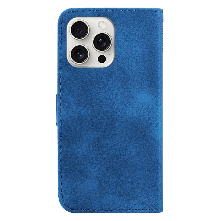 For iPhone 16 Pro Seven-shaped Embossed Leather Phone Case