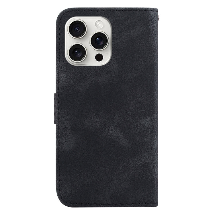 For iPhone 16 Pro Seven-shaped Embossed Leather Phone Case
