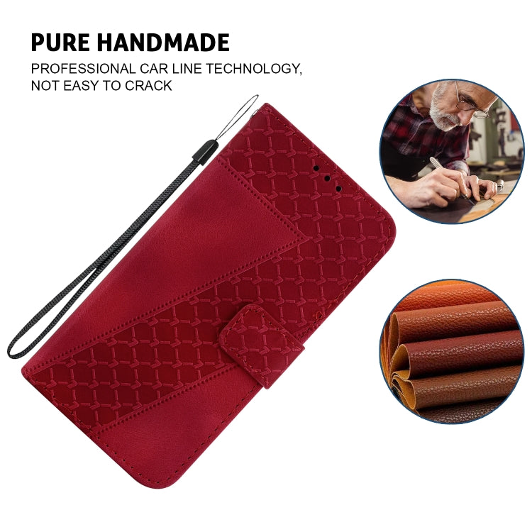 For iPhone 16 Plus Seven-shaped Embossed Leather Phone Case
