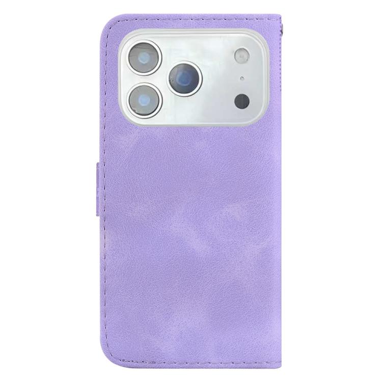 For iPhone 17 Pro Max Seven-shaped Embossed Leather Phone Case