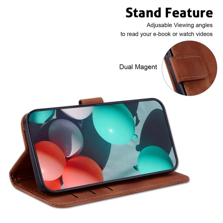 For iPhone Air Seven-shaped Embossed Leather Phone Case