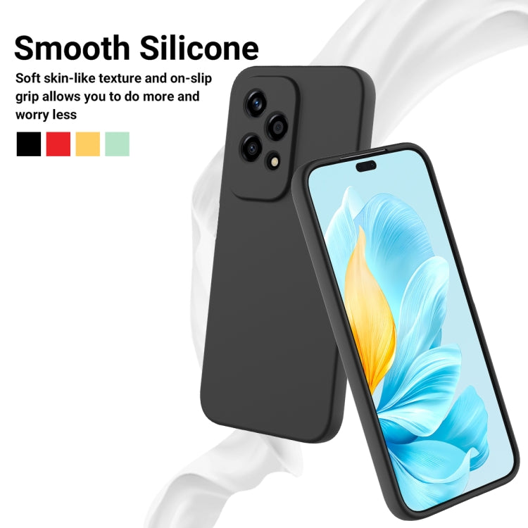 For Honor 200 Lite Global Solid Color Liquid Silicone Dropproof Full Coverage Phone Case