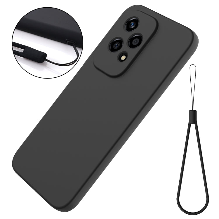 For Honor 200 Lite Global Solid Color Liquid Silicone Dropproof Full Coverage Phone Case