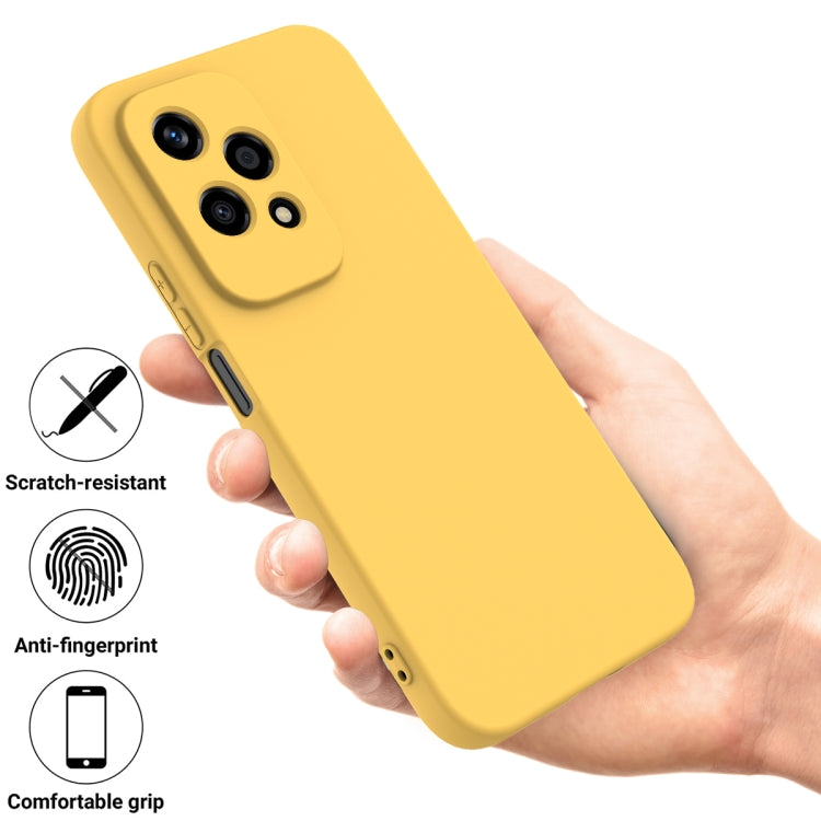 For Honor 200 Lite Global Solid Color Liquid Silicone Dropproof Full Coverage Phone Case