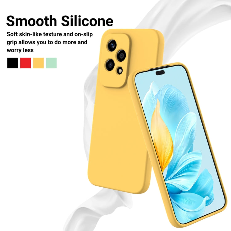For Honor 200 Lite Global Solid Color Liquid Silicone Dropproof Full Coverage Phone Case