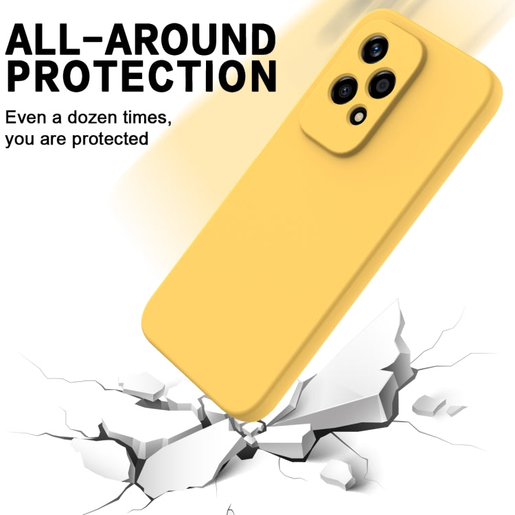 For Honor 200 Lite Global Solid Color Liquid Silicone Dropproof Full Coverage Phone Case