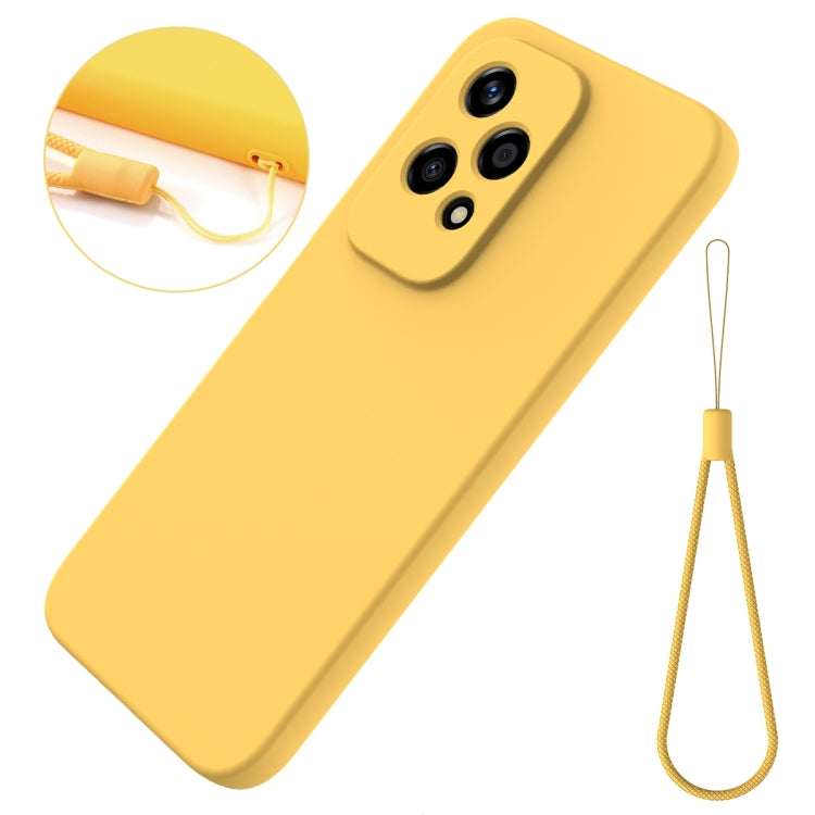 For Honor 200 Lite Global Solid Color Liquid Silicone Dropproof Full Coverage Phone Case