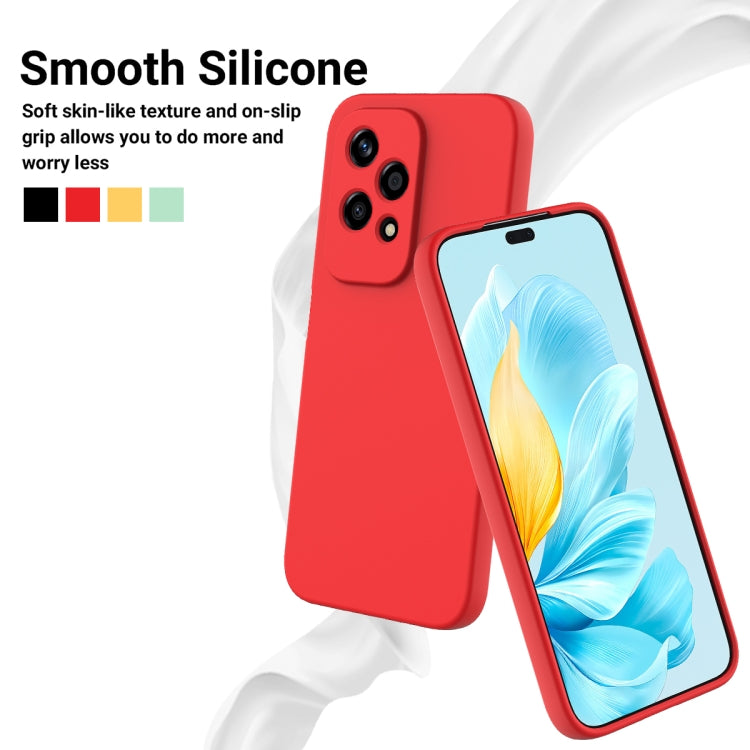 For Honor 200 Lite Global Solid Color Liquid Silicone Dropproof Full Coverage Phone Case