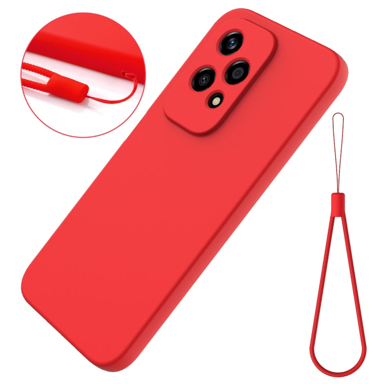 For Honor 200 Lite Global Solid Color Liquid Silicone Dropproof Full Coverage Phone Case