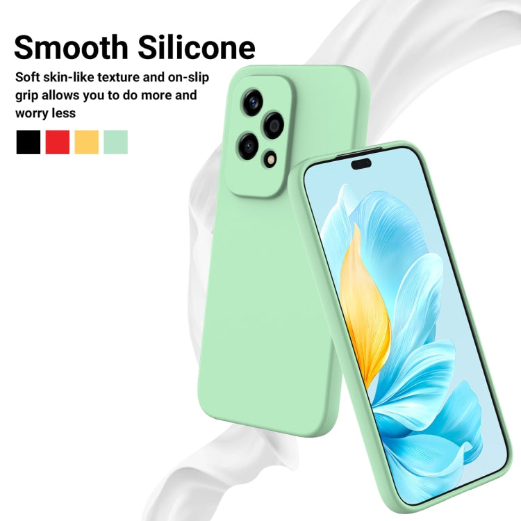 For Honor 200 Lite Global Solid Color Liquid Silicone Dropproof Full Coverage Phone Case