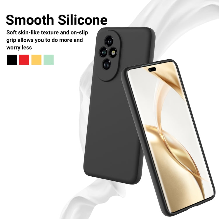 For Honor 200 Solid Color Liquid Silicone Dropproof Full Coverage Phone Case
